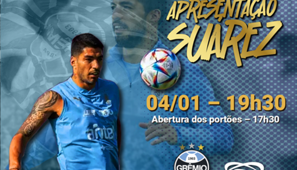 Suárez será recebido pela torcida gremista na Arena